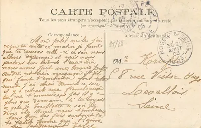 Cachoeira do Doubs — Altura: 27 metros — Águas baixas — Tenlet, edição Besançon (placas Jongla) — Verso
