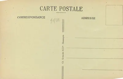 Fronteira Franco-Suíça — Entrada dos Bassins do Doubs — Rocher d'Hercule no Passage des Combes — editor Girardot & Cie, Besançon, n° 814 — Verso