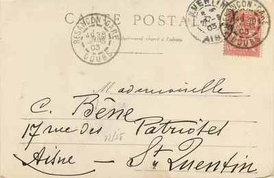 Besançon — Most Battaut i Madeleine — Wydawca nieznany, numer serii nie widoczny — Rewers