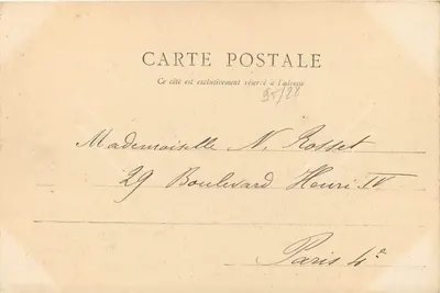 Besançon - La Porte Taillée — oude vesting — uitgever niet geïdentificeerd, serie nummer 95/28 — Achterkant