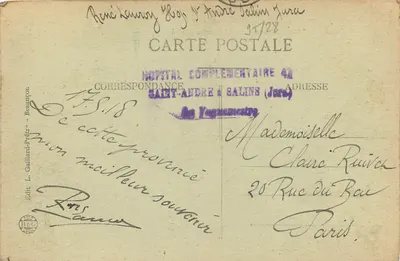 Bésançon - Archebiskupstwo — Wycieczka do Franche-Comté, 1886 — Wyd. L. Gaillard-Prêtre — Rewers