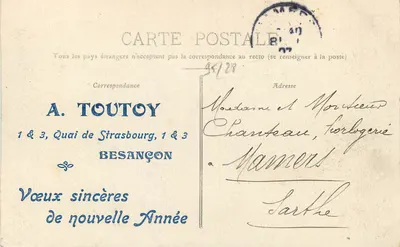 Besançon — A Porta Cortada — Teulelet, editor, Besançon — Verso