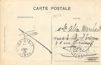 Besançon-les-Bains — Casino dei Bagni Salini della Mouillère — editore Cité Artistique, n°22 — Verso
