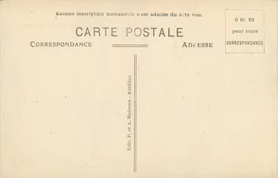 Montanha do Cantal - Panorama visto do Col de Rombière — L'Auvergne Pittoresque — Edit. P. e A. Malroux - Aurillac — Verso