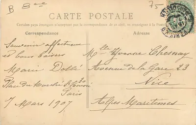Paris - Igreja da Madeleine — B.F., Paris, n°39 — Verso