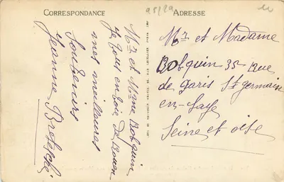 Rouen — O Palácio de Justiça e o Monumento aos Mortos pela Pátria — por Réal del Sarte — LL. — Verso