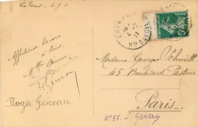 Argentière i Mont-Blanc — J. J. 2994 — Jullien-Fières Phot. — Rewers
