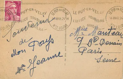 Estátua colossal de Nossa Senhora da França — Le Puy-en-Velay — (d'après Bonassieux) — n°122 — Verso