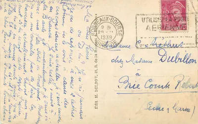 Bordeaux. Piazza della Commedia, Café de Bordeaux, Allées de Tourny — Delboy, n°6842 — Verso