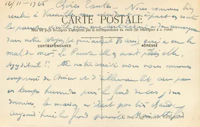 Versailles — De Nymf met de schelp — I. R. — Achterkant