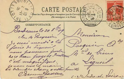 Bordeaux — Most i miasto widziane z Wieży Świętego Michała — LL. — Rewers
