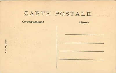 Arcachon — Las sosnowy przy brzegu Basenu, Efekt wieczoru — Papeterie Constantin, Arcachon — Rewers