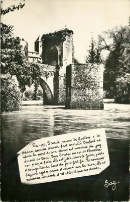 Sauveterre-de-Béarn — O Ponte da Lenda — Foto J. Sagarran