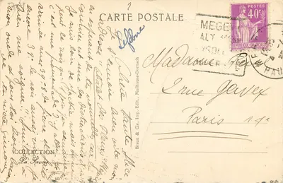 Mégève — Vue générale depuis la route du Mont d'Arbois — Braun & Cie, Mulhouse, n° 12047 — Rewers