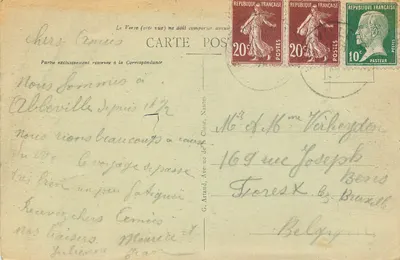 Abbeville — La Cattedrale — Editore: N. J. Studio, Nantes, n°1 — Verso