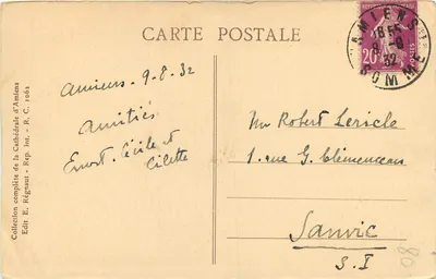 Katedra w Amiens (1220-1288) — Façada Zachodnia — Wydawnictwo E. Régnault, R.C. 1062 — Rewers