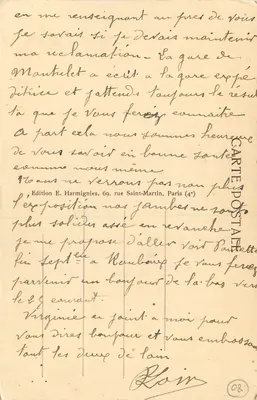 AMIENS — Pomnik Upamiętniający Zmarłych — Harmignies — Rewers