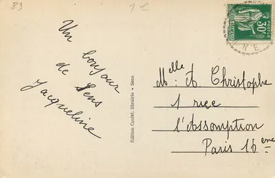 Sens (Yonne) — O Square Jean-Cousin — Edição Coulet, Sens — Verso