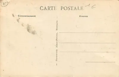 Las MERVENT — Własność Vendée — Stary ścieżek brzegu Mère — Phototypie Jehly-Poupin — Rewers