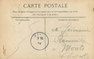 Marselha, o Hotel das Postas — editor AQUA-PHOTO L.V. & Cie, n° 1186 — Verso