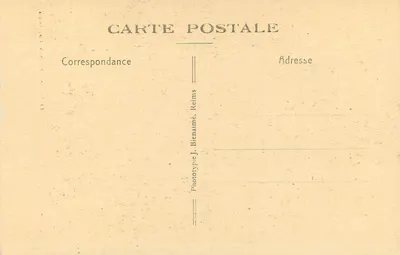 Reims - A Catedral — O Anjo Sorridente — Cl. Rothier - Pailloux, lib, Reims — Verso