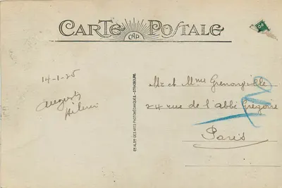 Monte-Carlo — O Palácio do Príncipe — C.A.P. 187 — Verso
