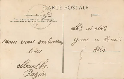 Paris - Monument de Victor Hugo — éditeur De Laria, n° de série non visible — Verso