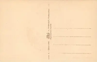 Nacimiento de Henri III — Palacio de Fontainebleau — Galería de Tazas — Edición Thibault — Reverso