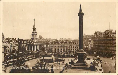 Coluna de Nelson, Trafalgar Square, Londres — Fabricação Britânica, L.V. 7104