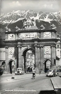 Innsbruck, Triumphtor com Nordkette — editor Tiroler Kulturverlag, n° 5798