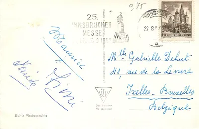 Innsbruck, Triumphtor com Nordkette — editor Tiroler Kulturverlag, n° 5798 — Verso