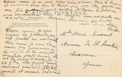 ला जोकॉन्ड, लियोनार्डो डी विन्ची के — 21 अगस्त 1911 को लुव्रे म्यूजियम से गायब — प्रकाशक C.P.D. — पीछे