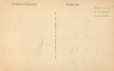Abadia de Saint-Denis — antes e depois do incêndio da Flèche — Lévè e Neurdein, Imp. Paris — Verso