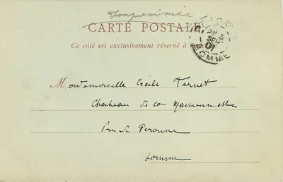 Amiens — Muzeum — Papeterie HERROUT, 19, Rue de Noyon — ND.Phôt — Rewers