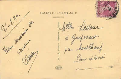 Vibraye — A Igreja — Ed. F. Garreau, impressor em Toulouse — Verso
