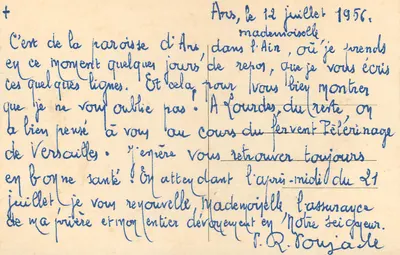 Święty Kura d'Ars — Villand-Vernu, fot., Ars (Ain) — Rewers