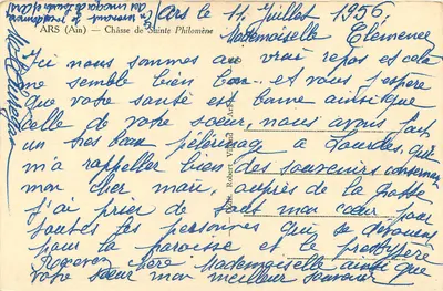 Skrzynka Świętej Filomeny — ARS (Ain) — nr 2 — Rewers