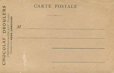 Fontainebleau — O Castelo — Editor: Chocolat Droulers — Verso