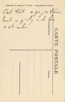 A Mona Lisa — Museu do Louvre — F. F. Paris — Verso