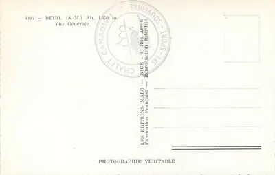 Beuil (A.-M.) — Vista Geral — Edições Malo, Nice — Verso