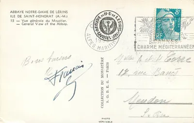 Abbaye Notre-Dame de Lérins — Pełen widok klasztoru — Zbiór S.O.D.E.G. — Cannes — Rewers