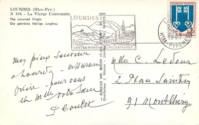 Lourdes (Hautes-Pyrénées) — The Crowned Virgin — World Center of Pilgrimage — Back