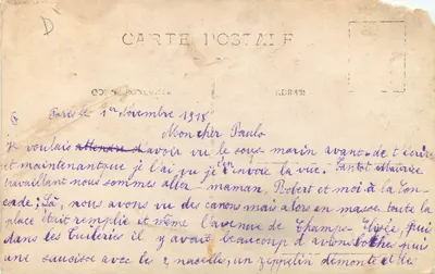 Submarino — exposição em Paris — Verso