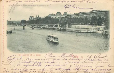 Louvre ve Seine — Paris — Yayımcı P. S. & D. Enka, No 210