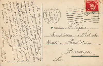 Genève — Pont du Mt Blanc e o Grand Quai — Helvetia, n° 8861 — Verso