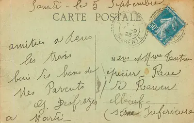 Saint-Michel-d'Entraigues — A Igreja, monumento histórico classificado — A.G.A. La Charente Historique, n°925 — Verso