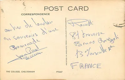 Kolegium w Cheltenham — widok panoramiczny — THE COLLEGE, CHELTENHAM, PT6667 — Rewers