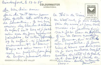 Zamek Goodrich, Wye Valley — średniowieczne ruiny — COLOURMASTER INTERNATIONAL, PT11115 — Rewers