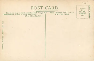 Pleaskin Head, Giants Causeway, Co. Antrim — vista das colunas basálticas — Laurence, Dublin, No. 8/22 — Verso