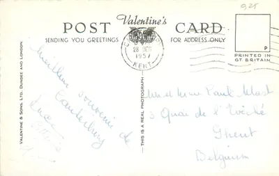 Drzwi Kościoła Chrystusa, Canterbury — G 7969 — Valentine's & Sons Ltd. — Rewers